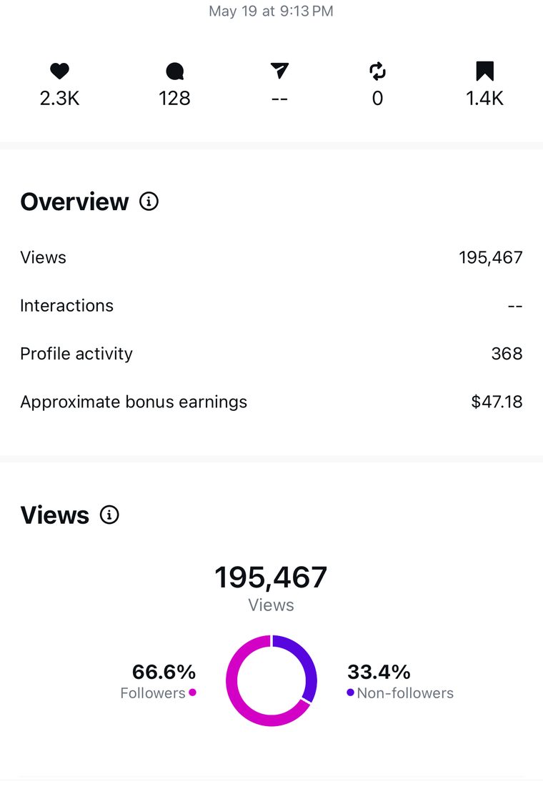 Client Instagram post insights — 100k+ views